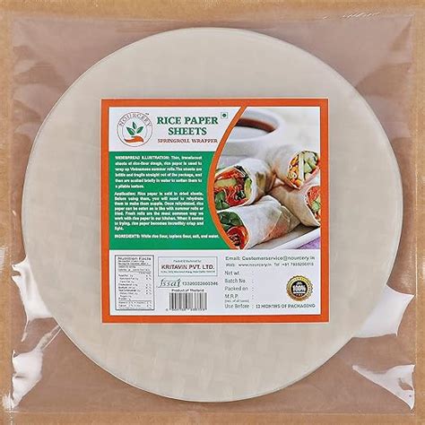 nourcery rice paper sheets  spring roll wrappers cm gluten