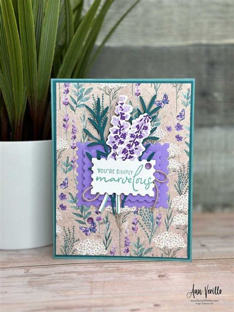 Stampin Up Perennial Lavender Greeting Card Ann Verillo