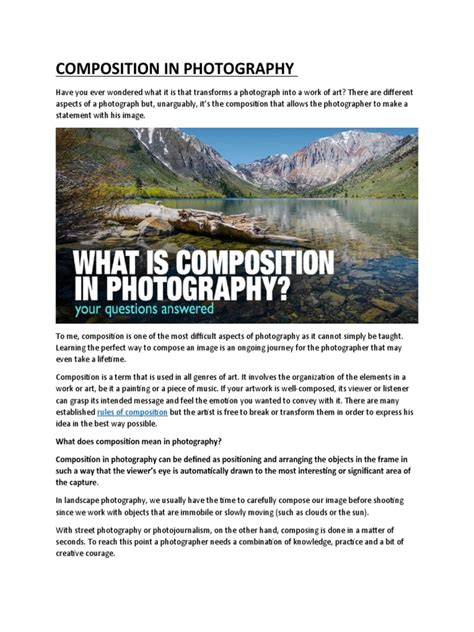 mastering composition  photography  composition visual arts