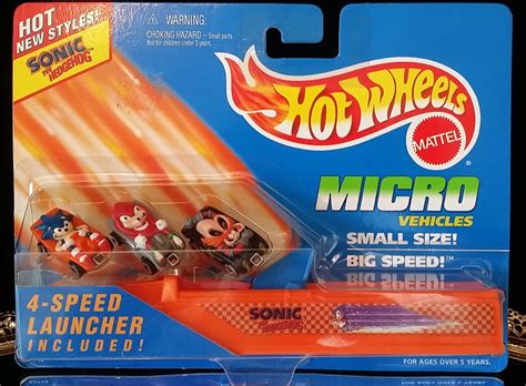 Sonic The Hedgehog HotWheels Micro Vehicles Mattel Hot Wheels