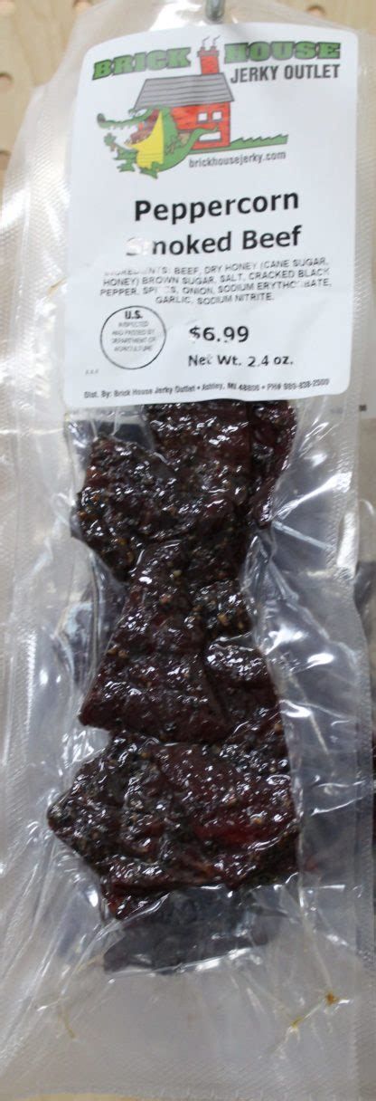 Peppercorn Smoked Beef Jerky Brick House Jerky Outlet