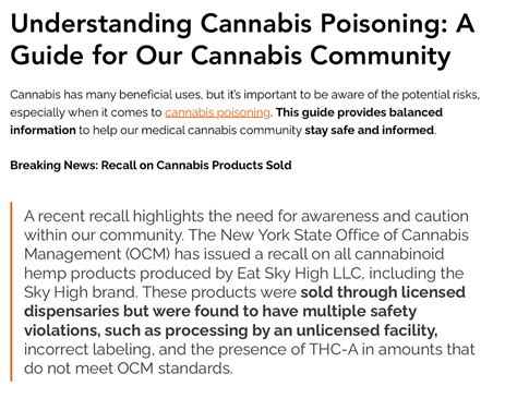 Understanding Cannabis Poisoning A Guide For Our Cannabis Community