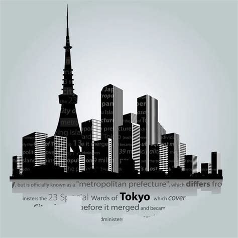 Tokyo city silhouette — Stock Vector © ray_of_light #21560095