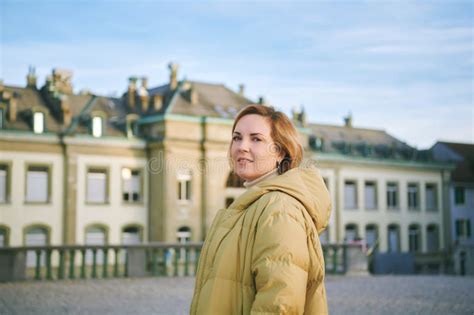 Portrait Of Happy Laughing Year Old Mature Woman Stock Photo Image Of Environment