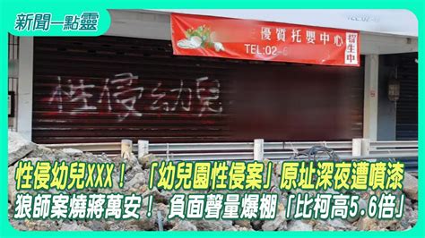 【新聞一點靈】性侵幼兒xxx！ 「幼兒園性侵案」原址深夜遭噴漆 狼師案燒蔣萬安！ 負面聲量爆棚「比柯高56倍」 Youtube