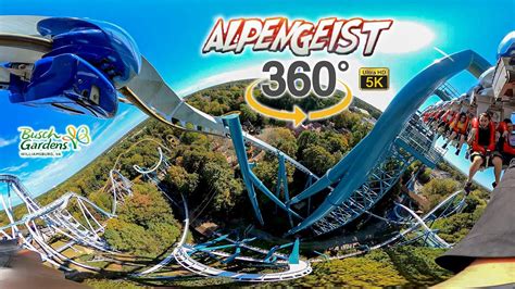 Vr K Alpengeist Roller Coaster On Ride Front And Back Pov Busch