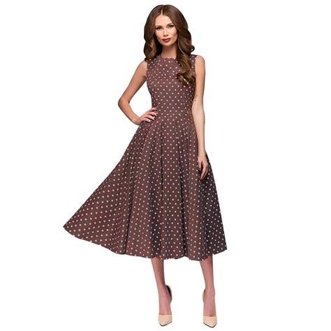 Buy Feitong Womens Summer Dress Casual Dot Sleeveless