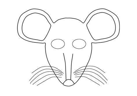 Маска Мышки на голову из бумаги - распечатай шаблон бесплатно
