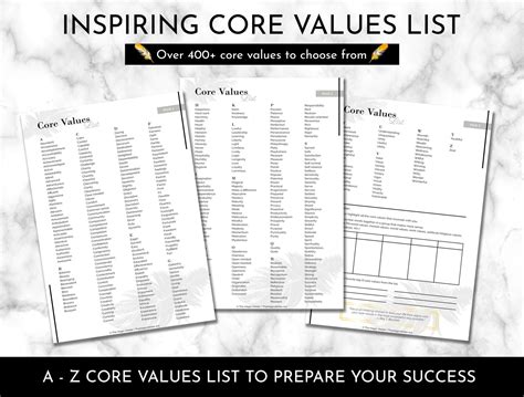 personal core  worksheets instant  printable  etsy