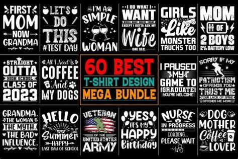 T Shirt Design Mega Svg Bundle Bundle · Creative Fabrica