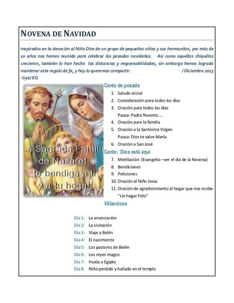 Novena De Navidad Posadas Villancicos Oraciones Para Navidad Y N