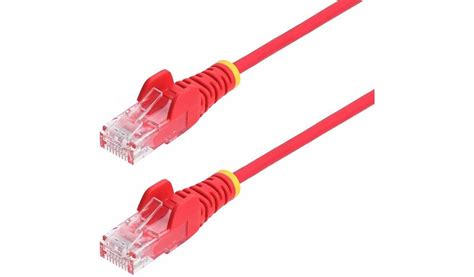 StarTech.com 1FT Cat6 High-Density 28AWG Slim Data Center Patch Cord — Red (Single) (N6PAT-C6-SLIM-1FT-RD-1PK)