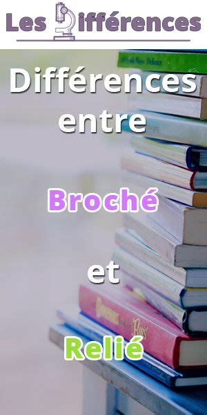 Quelle est la différence entre un livre broché ou relié Livre