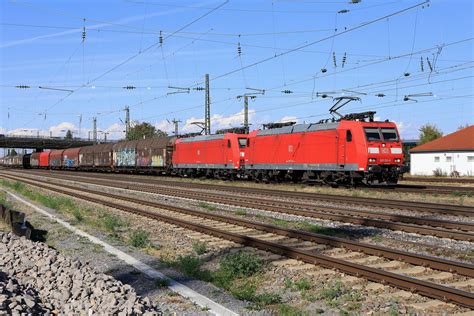 DB Cargo 185 133 6 und 185 104 7 Güterzug Graben Neudorf Flickr