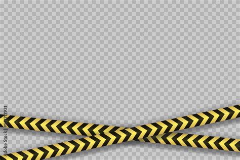 Warning Tape Yellow And Black Danger Tape Stripe Border Set Caution