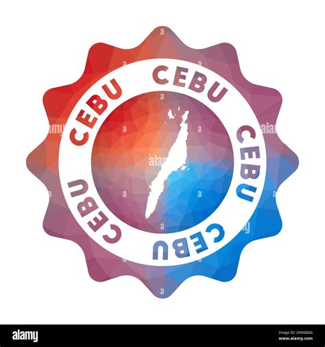 Cebu Low Poly Logo Colorful Gradient Travel Logo Of The Island In