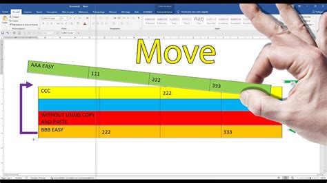 Microsoft Word Moving Table Rows Quickly Easily Youtube