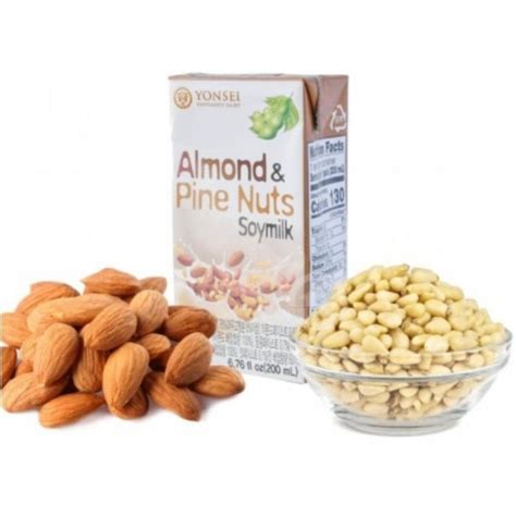 Jual Yonsei Soy Milk Almond Pine Nuts Susu Kedelai Rasa Almond