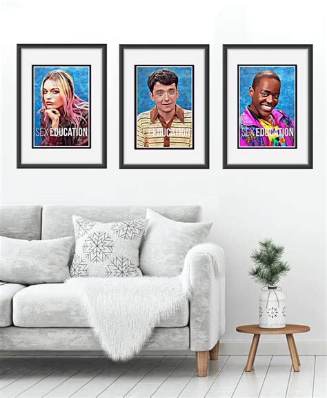 Sex Education Tv Series Cast Pop Art Style Unique Gift Best Friend Gift Wall Art Birthday