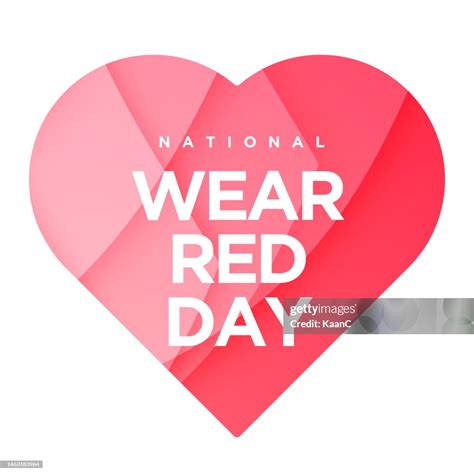 National Wear Red Day Background Vector Stock Illustration High Res