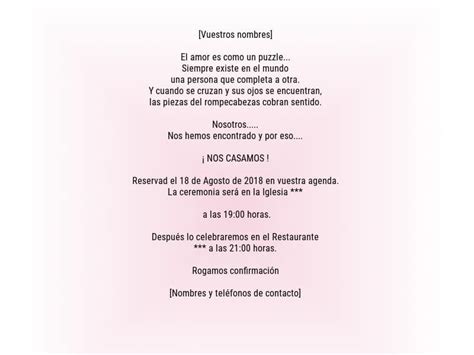 50 Textos De Ejemplo Para Invitaciones De Boda Originales