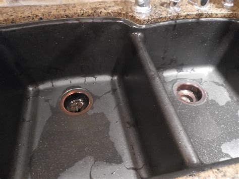 Black granite composite sink cleaning | Hawk Haven