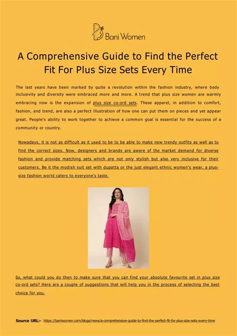 Ppt A Comprehensive Guide To Find The Perfect Fit For Plus Size Sets Every Time Powerpoint