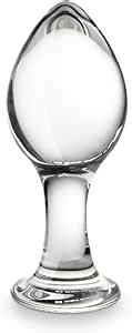 SXOVO Glas Dildo Buttplug Trainer G Punkt Stimulator Analplug Mit Stoss Kegel Glas Kristall