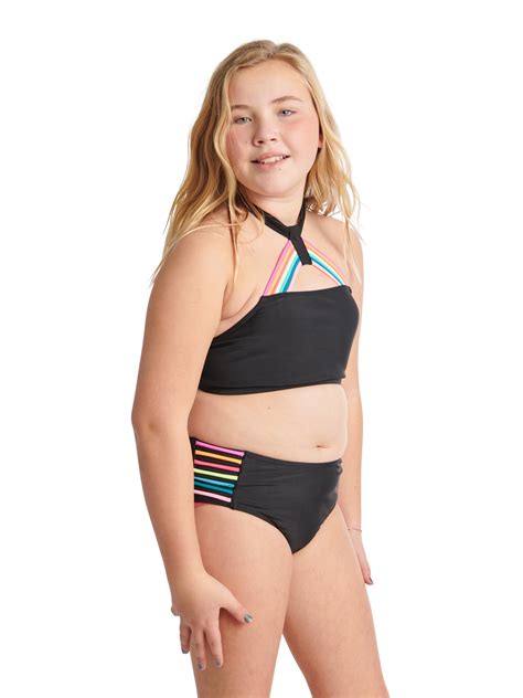 Justice Girls Piece Rainbow Strap Halter Bikini Swimsuit Sizes