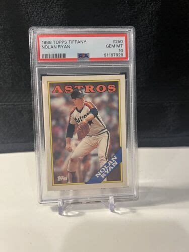 Topps Tiffany Nolan Ryan Houston Astros Psa Gem Mint Rare