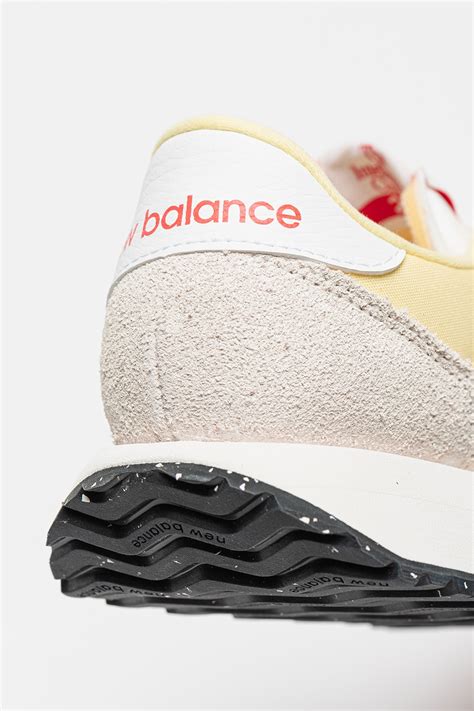 New Balance, Спортни обувки 237 с велур, Светло жълто, Бежов, 8 - eMAG.bg