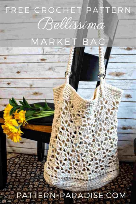 15 Free Market Bag Crochet Patterns Beginner Friendly