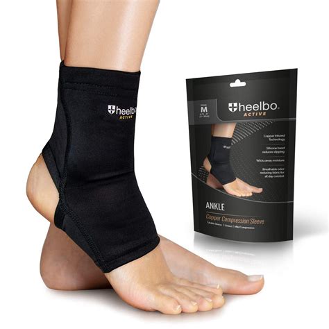 Heelbo Ankle Compression Sleeve and Compression Sock Made with Copper