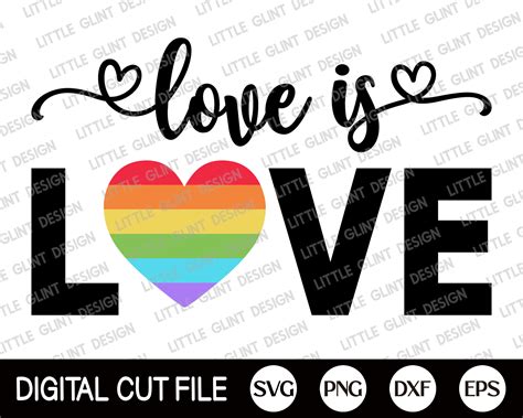 Gay Pride Svg Love Is Love Svg Pride Svg Rainbow Svg LGBTQ Etsy