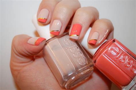 Diamant Sur L Ongle Summer French Nude Coral Essie