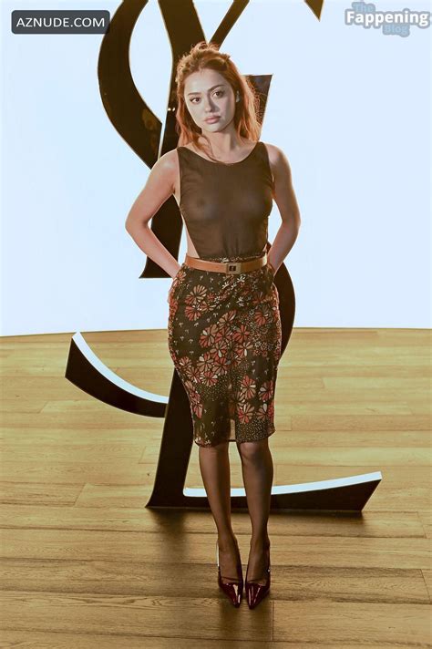 Nailea Devora Sexy And Nude Flashes Her Hot Tits At Saint Laurent Womenswear Show In Paris Aznude