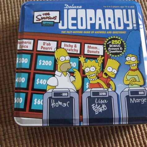 The Simpsons Deluxe Edition Jeopardy! Board Game in Tin CONTENTS STILL SEALED | #1921164425