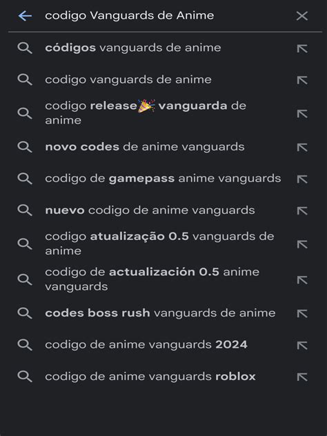 Codigos Vanguards De Anime