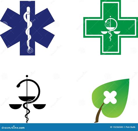 Medical symbols stock illustration. Illustration of leaf - 15236500