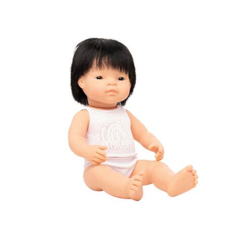 Miniland Baby Doll Caucasian Dark Blonde Girl Cm
