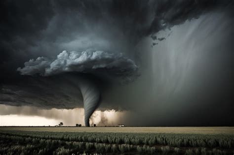 Premium AI Image | A massive tornado extreme weather climate change