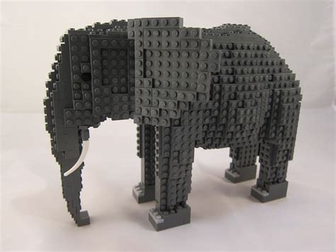 Lego Elephant | Lego, Lego animals, Elephant