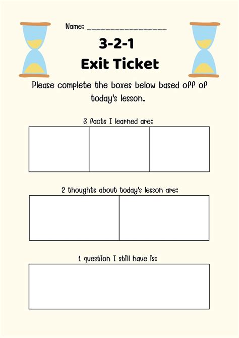 Free Printable Exit Ticket Templates You Can Customize Off