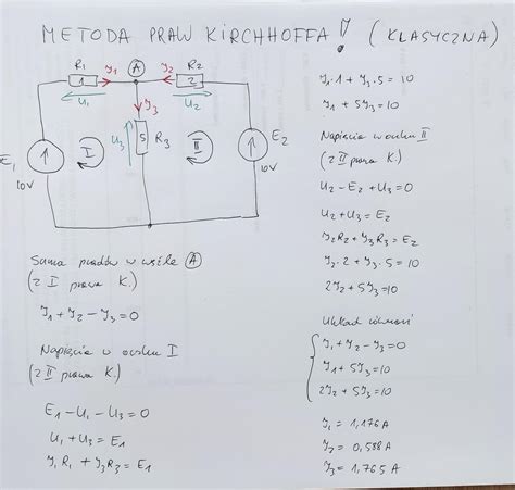 R1 1 Omr2 2 Omyr3 5 Omówe1 I E2 10vszukane I1 I2 I3metoda Układu
