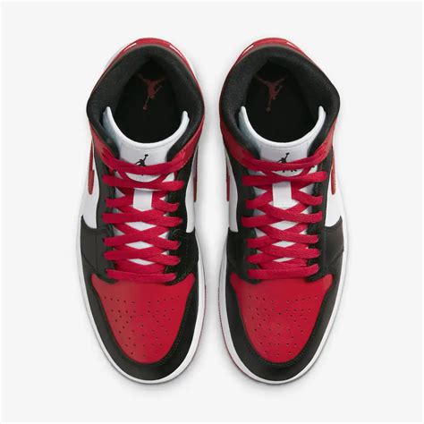 Air Jordan 1 Mid Alternate Bred Toe Droper