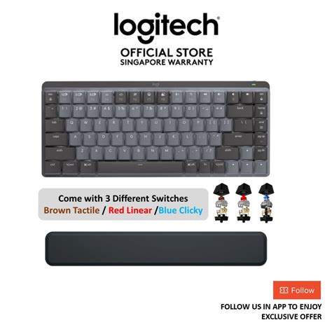 [Bundle] Logitech MX Mechanical Mini Wireless Keyboard Graphite ...