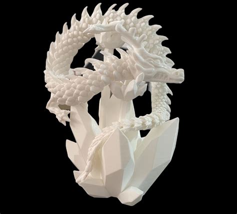 3d File Articulated Dragon Stand Crystal Version 🐉・model To Download And 3d Print・cults