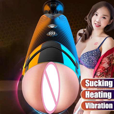 Automatic Male Masturbator Penis Trainer Cup Sucking Real Pussy Smart Voice Handsfree Realistic