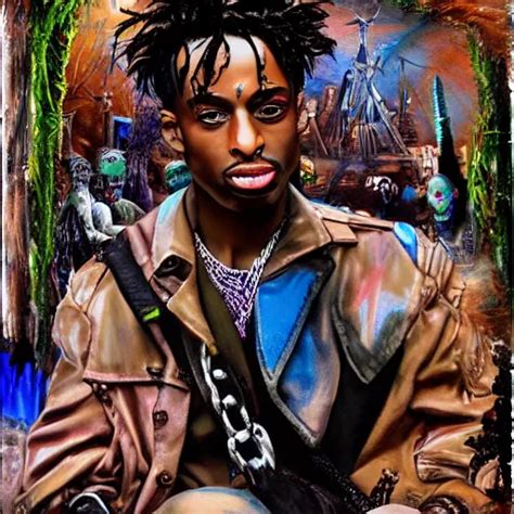 Playboi Carti Painted By Abney Park 4 K Detailed Super Stable