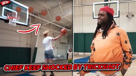 Chief Keef Shocked By This Basketball Trickshot Youtube
